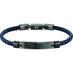 Morellato Pánský modrý kožený náramek Moody SQH21 + 2 měsíce na vrácení zboží