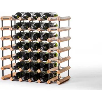 Stojan na víno RAXI Stojan na víno buk 42 lahví kombinace dřevo, kov