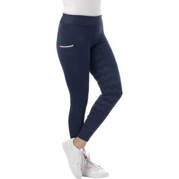 Jezdecké kalhoty Dětské jezdecké legíny RIDING WORLD Agadir tmavě modré (10 roků)