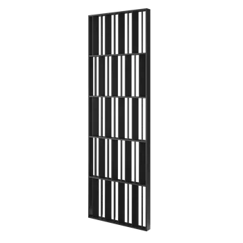Paraván Lamelová dělící stěna Japandi, kompletní sada, výška a šířka dle výběru, černý mat 52 cm