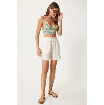 Dámské kraťasy Kraťasy Happiness Istanbul Creme 5740808 38