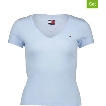 Dámské tričko Tričko TOMMY JEANS Weiß/ Hellblau 5978343 XL