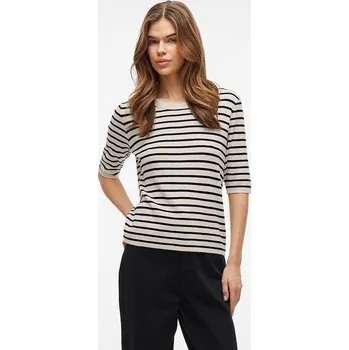 Tričko Vila Creme/ Schwarz 6366741 L