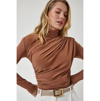 Dámské tričko Happiness Istanbul Hellbraun 2081752 36