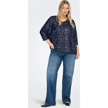 Dámské tričko ONLY Carmakoma Dunkelblau/ Silber 610760 54