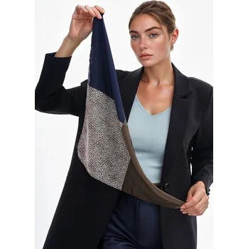 Šála Lucky Bees Braun/ Dunkelblau/ Creme - (L)53 x (B)53 cm 3675786 onesize