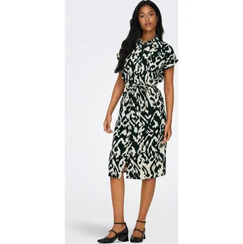 Dámské šaty Šaty ONLY Schwarz/ Beige 412172 36