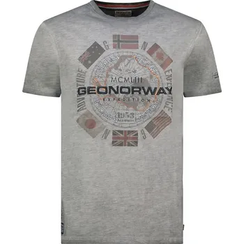 Pánské tričko Tričko Geographical Norway Grau 5194439 S