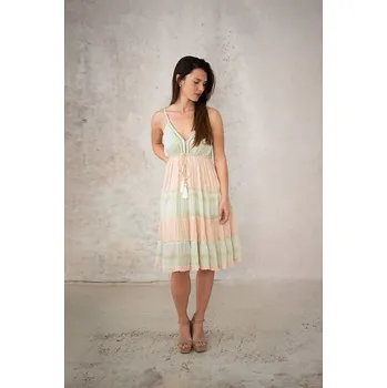Dámské šaty Šaty Lula Natura Grün/ Orange 116105 onesize