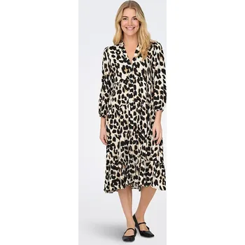 Dámská móda Šaty ONLY Creme/ Schwarz/ Hellbraun 4327787 S