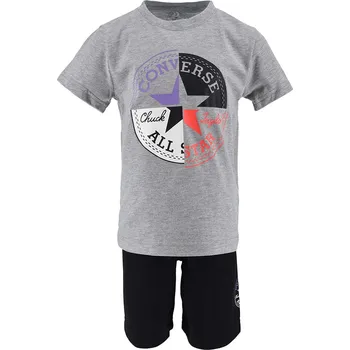 Chlapecké tričko Tričko Converse Grau/ Schwarz 5744723 98