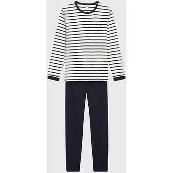 Chlapecké pyžamo PETIT BATEAU Dunkelblau/ Weiß 187608 158