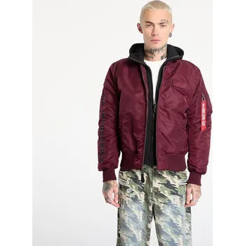 Pánská bunda Bunda Alpha Industries MA-1 D-Tec Sleeve Embroidery Dark Cherry XL