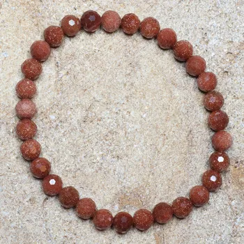 Náramek Náramek - Avanturín zlatý synt. fazetovaný 6 mm