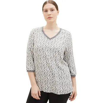 Dámské tričko Tom Tailor Grau/ Creme 2251695 50