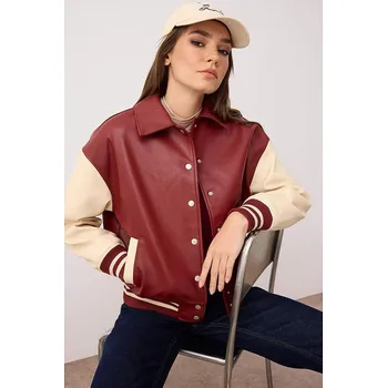 Dámská vesta Bunda trendyol Rot/ Beige 1386817 M