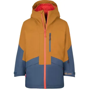 Dívčí bunda Trollkids Hellbraun/ Blau 102176 98