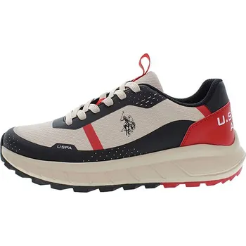 Pánská móda Tenisky U.S. Polo Assn. Creme/ Rot/ Schwarz 1721191 44