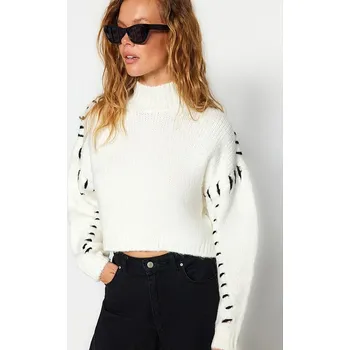 Dámský svetr trendyol Creme 7539088 M
