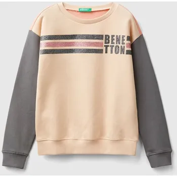 Dívčí mikina Benetton Orange/ Grau/ Beige 496230 122