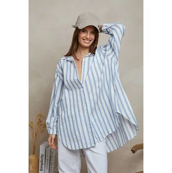 Dámská košile Košile Plume Weiß/ Blau 8864175 M