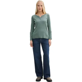 Dámské tričko Tom Tailor Weiß/ Grün 499654 XS