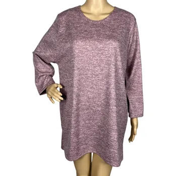 Dámská halenka Dámská nadměrná halenka s dlouhým rukávem GITA Barva: Růžová, Velikost: 4XL