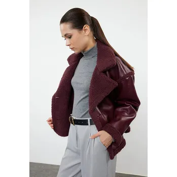 Dámská vesta Bunda trendyol Bordeaux 9049063 L