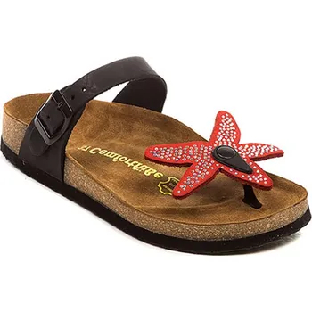 Dámské žabky Comfortfusse Schwarz/ Rot 247168 38