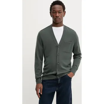 Dámský svetr Vlněný kardigan Marc O'Polo 529506361042 zelená 97X, vel. L