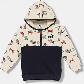 Chlapecké oblečení Dětská mikina Puma LITTLE RUNNERS Half-Zip Hoodie PS 688478. béžová 01X, vel. 110