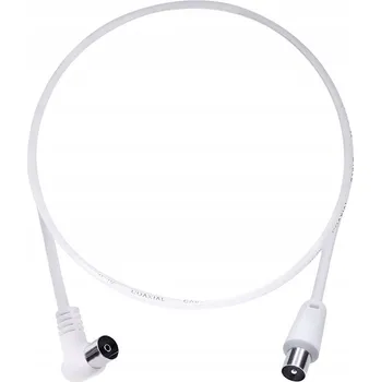 Anténní kabel Předplatitelský kabel Solight, bílý, 1,5 m, konektor COAX