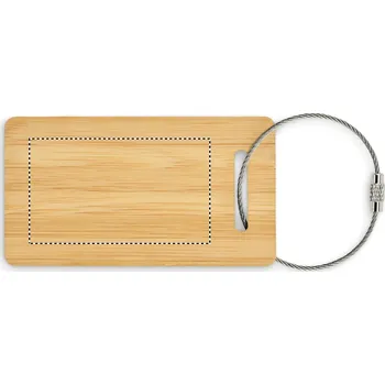 Příslušenství k zavazadlu Bambusová visačka na zavazadla 250 BACK, 35x60mm Laserové gravírování, 1 barva