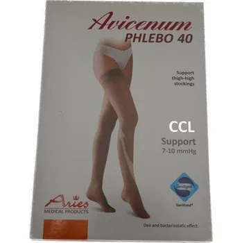 Dámské punčochy Stehenní punčochy, Aries, Avicenum PHLEBO 40, b. 9999-černá (30858)