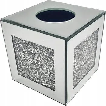 Zásobník na papírové ručníky KRABIČKA NA UBROUSKY GLAMOUR ZRCADLOVÝ ZÁSOBNÍK NA KAPESNÍKY PY-ZJH30 stříbrný