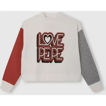 Dívčí mikina Pepe Jeans Creme/ Rot/ Grau 9224181 128