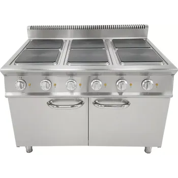 Sporák vasegastro Elektrický sporák 6x plotýnka čtvercová