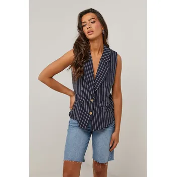 Dámská vesta Vesta Le Monde du Lin Dunkelblau 306971 36/38