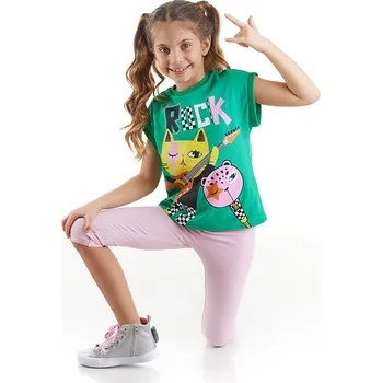 Tričko Denokids Grün/ Rosa 3191582 110