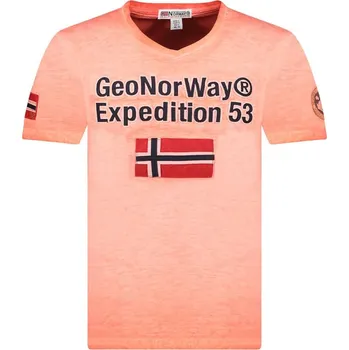 Pánské tričko Tričko Geographical Norway Orange 9389447 S