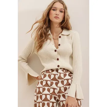 Dámské tričko Happiness Istanbul Beige 6181070 onesize