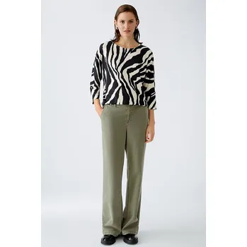 Dámské tričko Oui Schwarz/ Creme 7071994 34