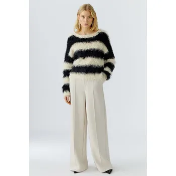 Dámské kalhoty Oui Creme 7593015 42