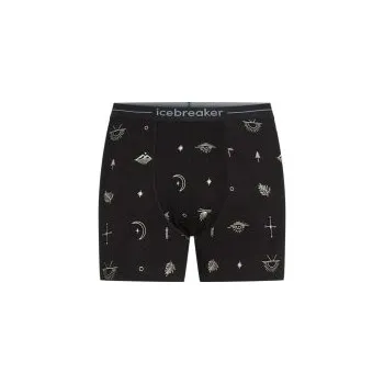 Pánské termo spodní prádlo Icebreaker M 150 Anatomica Boxers Explore More, Black/Aop
