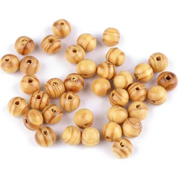 Korálek Dřevěné korálky Strip Ø10 mm - 10g Varianta: 1 borovice světlá, Balení: 10 g
