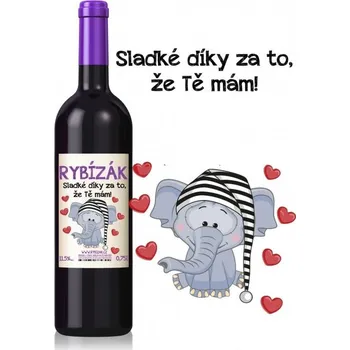 Rybízové víno „Sladké díky“ – originální dárek pro poděkování, 0,75 l