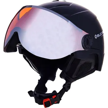 BLIZZARD Double Visor ski helmet, black matt, orange lens, mirror - 56/59 cm