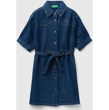 Dívčí šaty Benetton Dunkelblau 7299413 122