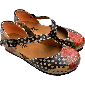 Dámské baleríny Goby Rot/ Schwarz 7142202 40