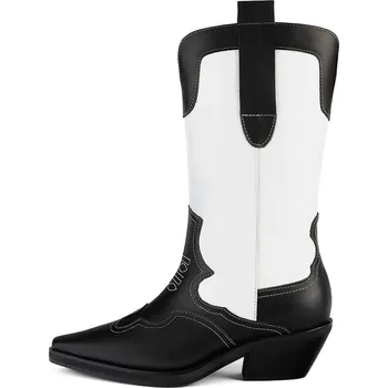 Dámská zimní obuv Kozačky loft37 Schwarz/ Weiß 878384 40